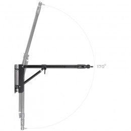 Väggfäste -stativ för salong 75cm - 130cm. Sätta lampor på vägg/tak