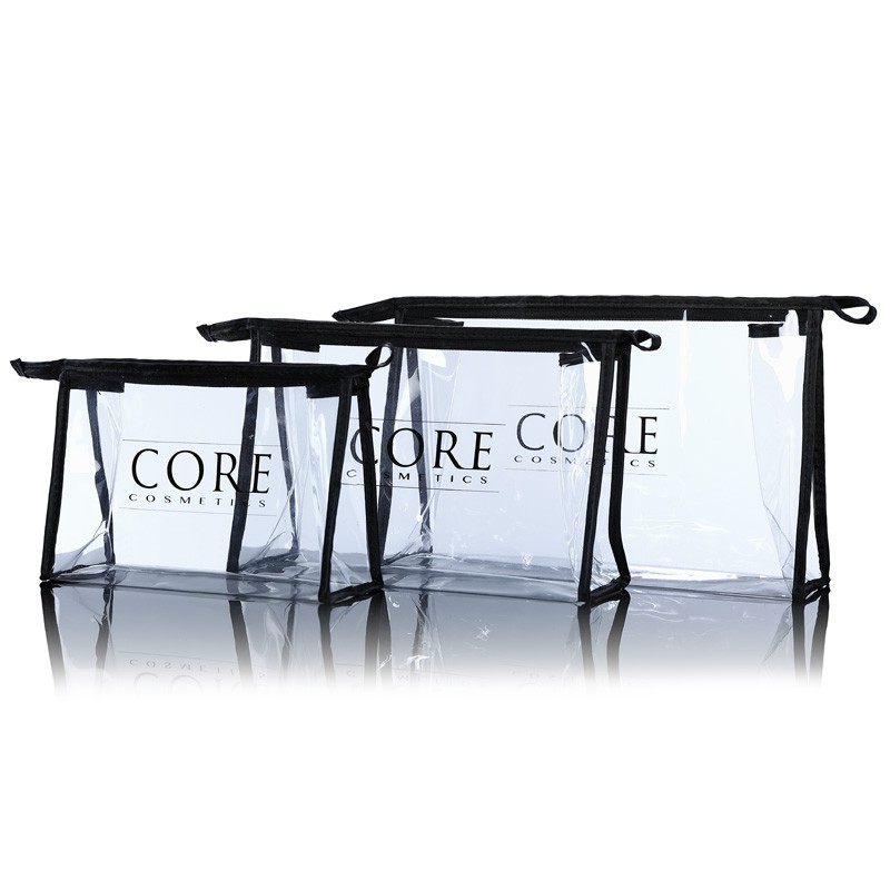 Transparent Makeup Toiletry bag - 3 sizes CORE cosmetics