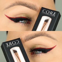 Angled professional eyebrow brush - eyeliner