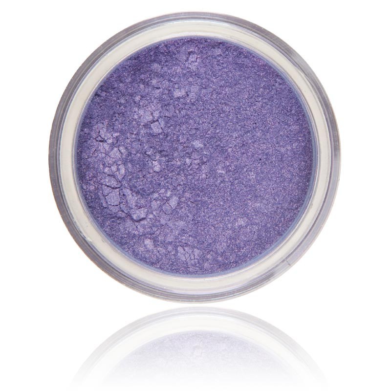 Cień mineralny Wisteria | 100% Pure Mineral & Vegan. Makijaż mineralny, jasny fiolet połyskujący kolor.