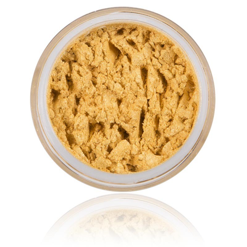 Mineral Eyeshadow Sun Stone | 100% ren mineralsk & vegansk. Mineral makeup, stærk gul / guld skinnende farve.